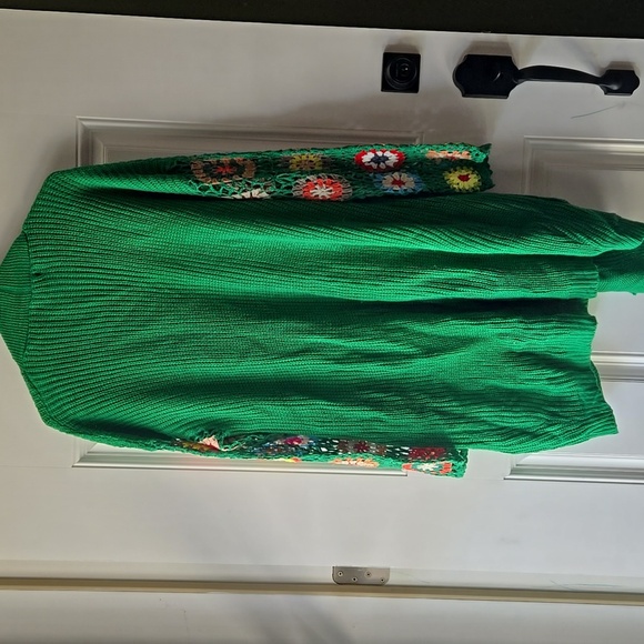 Blakely Boho Crochet Sleeve Long Line Cardigan - Picture 5 of 7